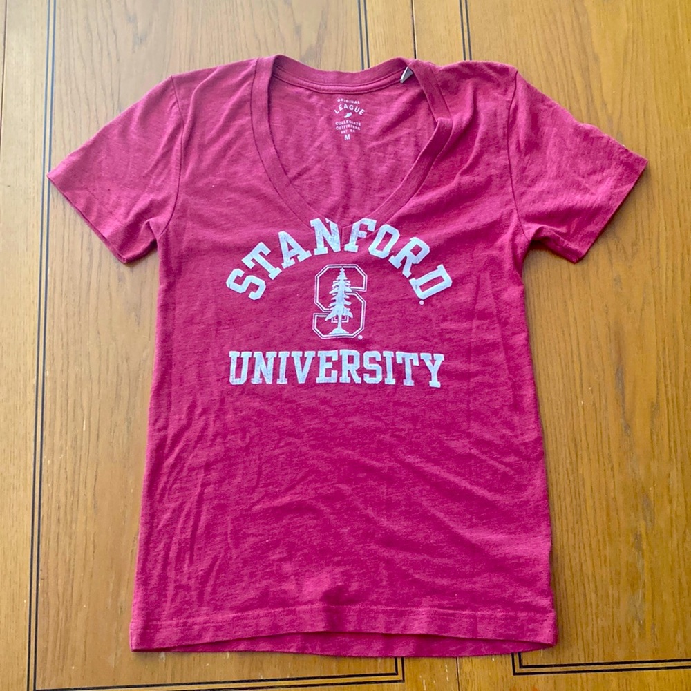 Women’s Stanford University Short Sleeve V-Neck T-Shirt. Size M. Very good cond